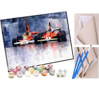 KANGBAWA DIY Paint by Numbers Abstract car Formula Racing with Paint Brushes and Acrylic Painting Kit 16x20 Inch for Kids and Adults Beginner Gifts