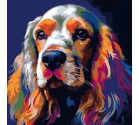 KANGBAWA DIY Paint by Numbers Cocker Spaniel (3) with Paint Brushes and Acrylic Painting Kit 16x20 Inch for Kids and Adults Beginner Gifts
