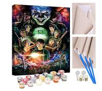 KANGBAWA DIY Paint by Numbers Horror Movie Characters with Paint Brushes and Acrylic Painting Kit 16x20 Inch for Kids and Adults Beginner Gifts