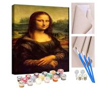 KANGBAWA DIY Paint by Numbers Mona Lisa with Paint Brushes and Acrylic Painting Kit 16x20 Inch for Kids and Adults Beginner Gifts