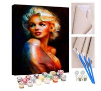 KANGBAWA Paint by Number for Adults Beginner Canvas Goddess Marilyn Monroe Painting by Numbers Kits with 3 Brushes and Acrylic Paint(16X20 Inch)