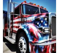 KANGBAWA Paint by Numbers for Adults American Flag Painted on Fire Truck (2) 16x20 inch Acrylic Oil Painting Kits for Adults Kids Art Crafts Kit with 3 Brushes on Canvas for Adults Beginner Kids