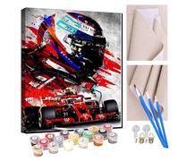 KANGBAWA Paint by Numbers for Adults and Beginner Watercolor Formula One Racer Kits On Canvas Without Frame DIY Color Oil Painting Acrylic Paints,Home Wall Decor 40X50CM