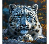 KANGBAWA Paint by Numbers for Adults Cute Animals Wild Animals Snow Leopard (4) DIY Oil Paint by Number Kits on Canvas Adult Paint by Number with Brushes Art Crafts 16"x20"(Frameless)