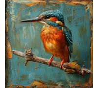 KANGBAWA Paint by Numbers Kingfisher Colored Bird(17) Paint by Numbers Kits for Adults Kids Beginners 40 x 50 cm Adults with Paintbrushes DIY Painting for Home Decoration Without Frame