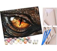 KANGBAWA Paint by Numbers Movie Dragon Eyes Paint by Numbers Kits for Adults Kids Beginners 40 x 50 cm Adults with Paintbrushes DIY Painting for Home Decoration Without Frame
