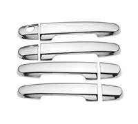 KANGBOZ Door Handle Cover Compatible with Toyota for Vitz XP90 for Yaris 2006-2011 Gloss Chrome Car Door Handle Cover Trim Styling Overlay Sticker(Chrome 1 Keyhole)