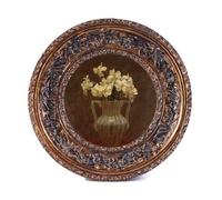 Kangce Small Picture Frames 4x4 Bronze Round Victorian Mini Vintage Frame