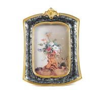 Kangce Vintage Picture Frame 4x6 Antique Ornate Photo Frame Tabletop and Wall Hanging Old-Fashioned Style, Decorative Retro Design Home Decor, Photo Gallery Art, Moss Agate Green