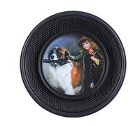 Kangce Vintage Picture Frames 3x3 Antique Picture Frames Small Round Pictures Frames with Beaded Border Ornate Picture Frame for Tabletop and Wall Mount Gallery Wall Art Black Gothic Frames