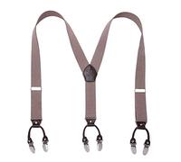 KANGDAI Cowhide Leather Mens Braces for Trousers with Strong Clips Y Style Gift Box Heavy Duty Braces 3.5cm Wide One Size Suspenders Adjustable for Men and Women