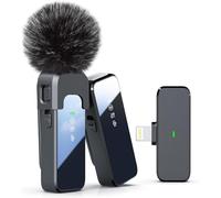 Kanget Dual Wireless Mic for iPhone, iPad with Windsheild - Crystal Clear Sound Quality for Recording, Live Streaming, Microphone for Youtubers, Facebook, Insta Reels etc.
