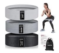 KANGFITER Non-Slip Fabric Resistance Bands for Working Out, Loop Exercise Bands for Booty Leg, Butt, Glute, Stretch Workout Bands for Women & Men, Hip Elastic Bands for Home Gym Fitness, Yoga, Pilates