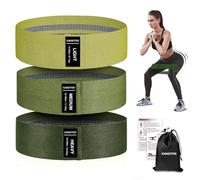 KANGFITER Non-Slip Fabric Resistance Bands for Working Out, Loop Exercise Bands for Booty Leg, Butt, Glute, Stretch Workout Bands for Women & Men, Hip Elastic Bands for Home Gym Fitness, Yoga, Pilates