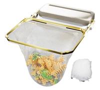 Kanggoulu Sink Strainer,Meshmate Waste Rack Sink,Kitchen Sink Strainer,Removable Suction Cup Sink Strainer Drain Rack,Foldable Food Catcher Sinks Drain Strainers with 100Pcs Filter Mesh Bags (White)