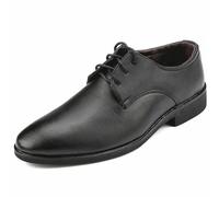 Kanggrei Formal Oxford Shoes for Men Lace Up Pointed Toe PU Leather Solid Color Derby Shoes Wedding(Black,9 UK)