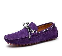 Kanggrei Mens Boats Shoe Breathable Simple Driving Moccasins Loafers Shoes Flexible Prom Classic(Purple,9 UK)