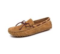 Kanggrei Men's Loafers Casual Moccasins Loafers for Men Nubuck Leather Mens Slip On Driving Shoes Comfortable Lightweight Boatshoes (Color : Light Brown, Size : 9.5 UK)