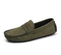 Kanggrei Men's Loafers Lightweight Slip On Shoes Soft Penny Loafers for Men Driving Moccasins Casual Boat Shoes(Green,7 UK)
