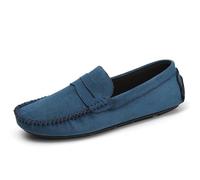 Kanggrei Men's Loafers Lightweight Slip On Shoes Soft Penny Loafers for Men Driving Moccasins Casual Boat Shoes(Blue,10 UK)