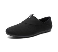 Kanggrei Mens Solid Color Lightweight Dual Use Slippers Loafer Slip On Driving Shoes Casual Boat Shoes Moccasins(Black,9.5 UK)
