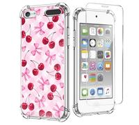 KANGHAR Case for iPod Touch 7/6/5, Pink Cherry Bow Pattern