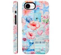 KANGHAR Summer Phone Case for iPhone 16e [Compatible with MagSafe], Cute Aesthetic Coastal Beach Seashell Coquette Collage Design, 2-Layer Hybrid Shockproof Protective Cover for Women Girls