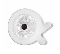 Kangnice Desktop Fan Featuring Dynamic LED Lights and USB Charging Perfect for Dorm Camping Travel Study Room Quiet Fan
