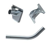 Kangnice Metal Roof Mount Bracket with Long Pipe Adapter Supports for Satellite & Networks Equipment Adjustable Roof Mount for Standard