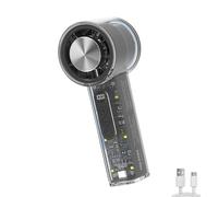 Kangnice USB Rechargeable Handheld Fan with 100 Adjustable Speeds for Fast Cooling in Hot Weather Cordless Portable Fan White