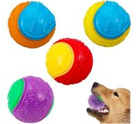 kangnuoxue Dog Balls, 4Pcs Squeaky Dog Ball,Scooby Doo Dog Ball Toys Teeth Cleaning Puppy Chew Toys Pet Training Ball Dog Interactive Dog Balls