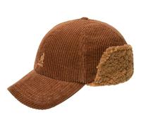 Kangol Cozy Corduroy Ear Flap Cap by Women/Men - Flaps Baseball Winter with Peak, Leather Trim, Closed Back Autumn-Winter - L/XL (58-61 cm) Brown