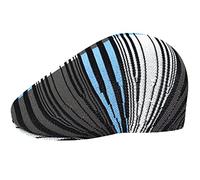 Kangol Digital Stripes 507 Flat Cap Ivy hat (M (56-57 cm) - Grey-Blue)