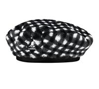 Kangol Faux Fur Beret, Black Gingham, S/M