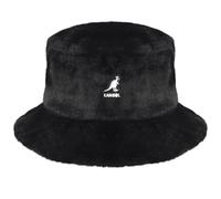 Kangol Faux Fur Bucket Beret, Solid Black, L