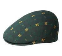 Kangol Hyper Plaid 507 Flat Cap by Women/Men - Ivy hat with Peak Winter Autumn-Winter - L (58-59 cm) Green