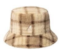 Kangol Multi Plaid Faux Fur Bucket Hat by Women - Checked Fisher´s with Lining Autumn-Winter Autumn Winter - XL (60-61 cm) Beige