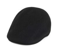 Kangol Flat Cap Gatsby 507 – Seamless Wool, Duckbill Peak, Unisex – M (56-57 cm) Black