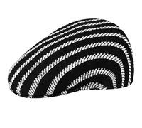 Kangol Twist Stripe 504 Flat Cap Ivy hat (M (56-57 cm) - Black)