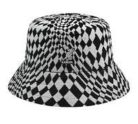 Kangol Warped Check Bucket Cloth Hat Fisher´s (L (58-59 cm) - Black-Grey)