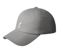 Kangol Washed Dad Hat Baseball Cap by Women/Men - Base Cotton Metal Buckle, with Peak, Leather Trim Spring-Summer Summer - One Size Grey