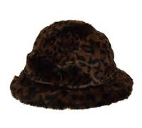 Kangol Womens/Ladies Leopard Print Faux Fur Casual Bucket Hat