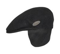 Kangol Wool 504 Earflaps Flat Cap - Black