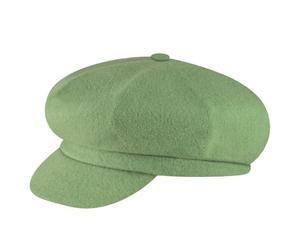 Kangol Wool Spitfire Newsboy Cap by Women/Men - Flat hat with Peak Winter All-Season - L (58-59 cm) Light Olive