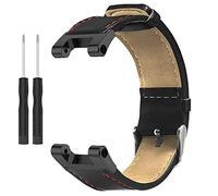 KangPlus Leather Strap Compatible with Amazfit T-Rex/T-Rex pro,Pu Leather Replacement Wristband Sport Comfortable Adjustable Band with Remove Tool for Women Men - Red