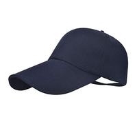 Kangqifen Unisex Baseball Cap Plain Blank Long Brim Trucker Hats Canvas Dad Hat Sun Visor Adjustable Navy Blue