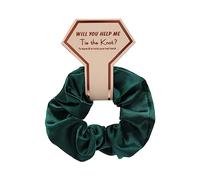 KANGQL Bridesmaid Hair Scrunchies, Bridesmaid Hair Scrunchies Thick Updo Satins Scrunchies Bridal Shower Wedding Hair Rope Scrunchy Women Ponytail Holder, Green