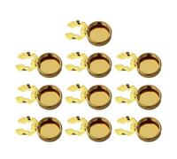 KANGQL Button Covers, 10pcs Brass Round Cuff Button Cuff Links for Wedding Formal Shirt Mens Formal Button Covers Imitation Cufflinks