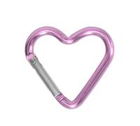KANGQL Carabiner Clip, Heart Shaped Carabiner Clip Aluminum Alloy Keychain Clip Spring Snap Hook Camping Backpack Clips Heavy Duty Carabiners, Pink