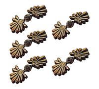 KANGQL Cheongsam Buttons, 5 Pairs Chinese Knots Frog Buttons, Black Gold